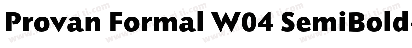 Provan Formal W04 SemiBold字体转换